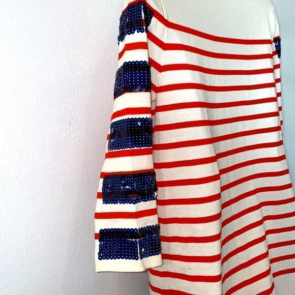 Marc Jacobs Striped Sequin Pullover Knit Top - Picture 4 of 10